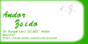 andor zsido business card